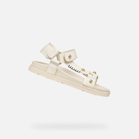 Sandals with straps SANDAL FOAMMENTERA GIRL Light ivory - image number 0 | GEOX