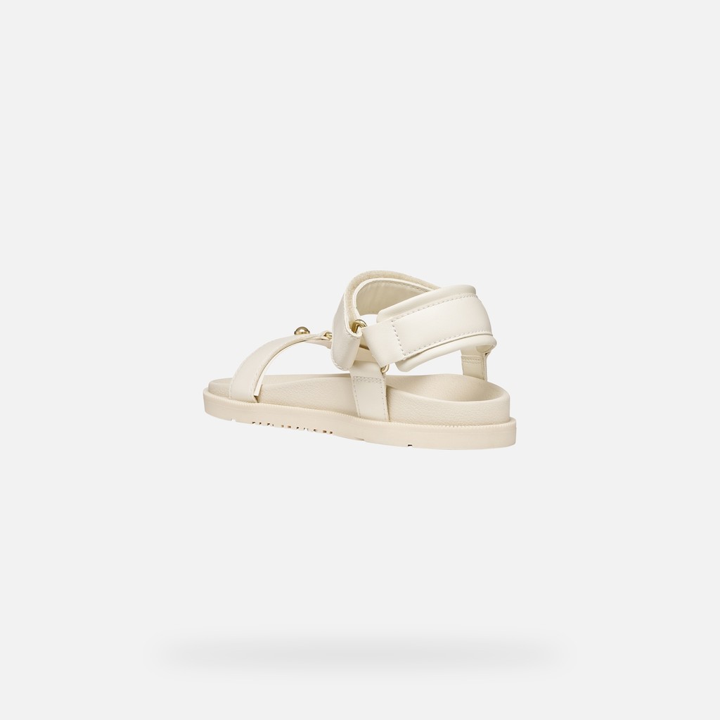 Sandals with straps SANDAL FOAMMENTERA GIRL Light ivory - image number 3 | GEOX
