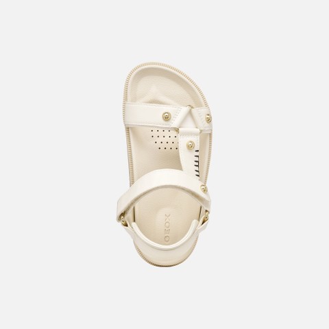 Sandals with straps SANDAL FOAMMENTERA GIRL Light ivory - image number 5 | GEOX