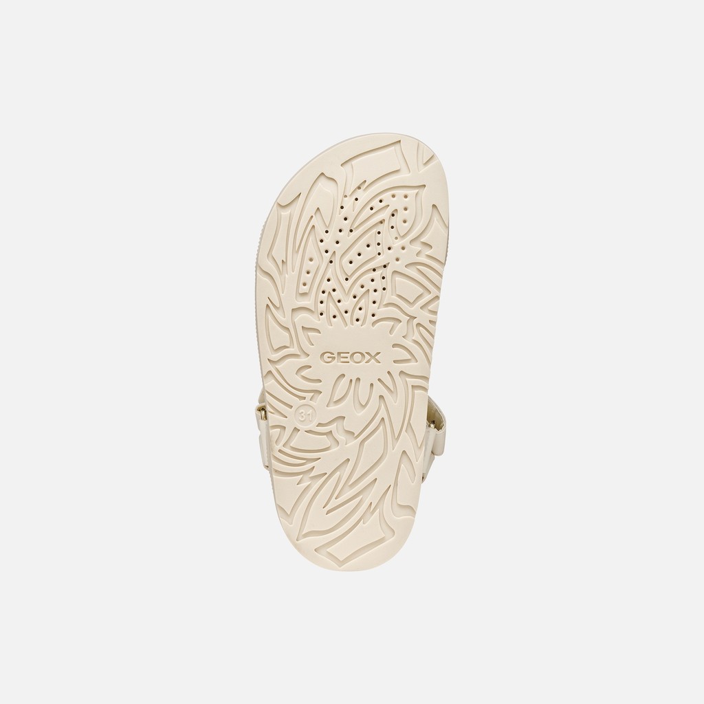 Sandals with straps SANDAL FOAMMENTERA GIRL Light ivory - image number 6 | GEOX