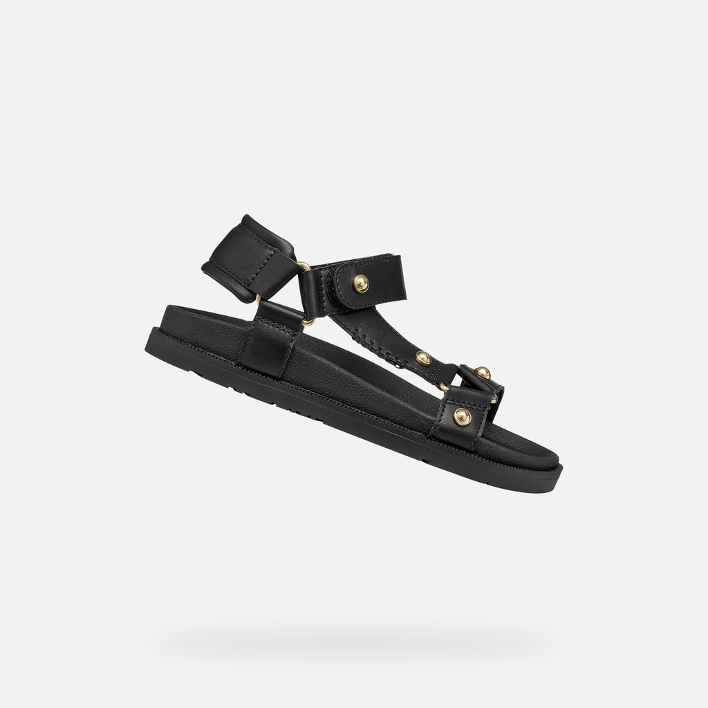 Sandals with straps SANDAL FOAMMENTERA GIRL Black - image number 0 | GEOX