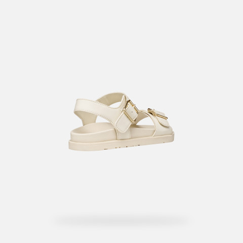 Sandales ouvertes SANDAL FOAMMENTERA FILLE Ivoire clair - image number 4 | GEOX