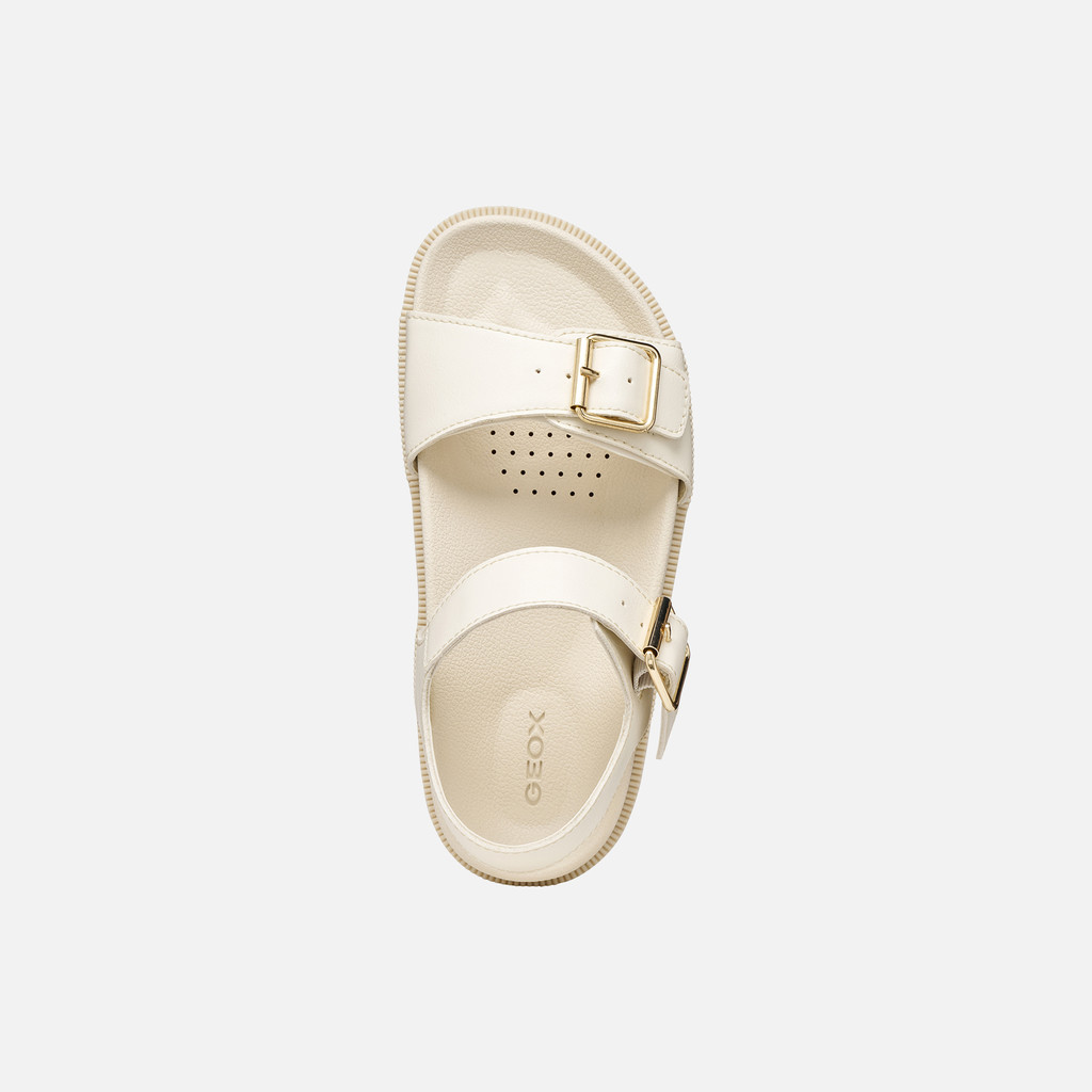 Sandales ouvertes SANDAL FOAMMENTERA FILLE Ivoire clair - image number 5 | GEOX