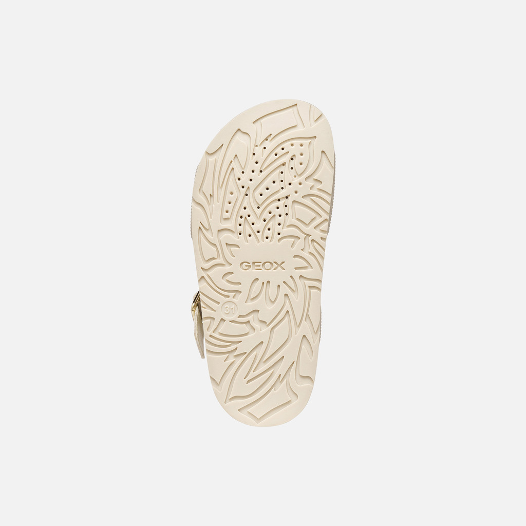 Sandales ouvertes SANDAL FOAMMENTERA FILLE Ivoire clair - image number 6 | GEOX