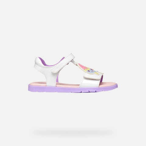 Open sandals SANDAL JOYFOOT GIRL White/Lilac - image number 1 | GEOX