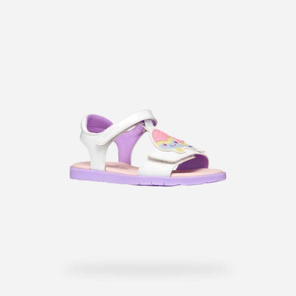 Open sandals SANDAL JOYFOOT GIRL White/Lilac - image number 2 | GEOX