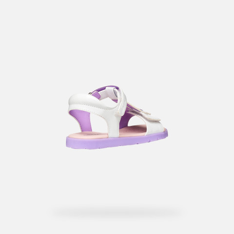 Open sandals SANDAL JOYFOOT GIRL White/Lilac - image number 4 | GEOX