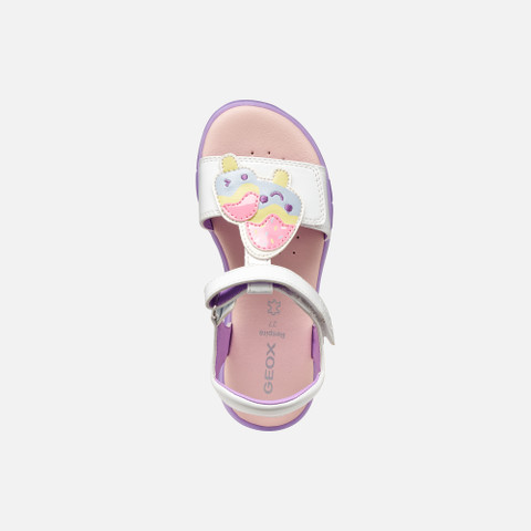 Open sandals SANDAL JOYFOOT GIRL White/Lilac - image number 5 | GEOX