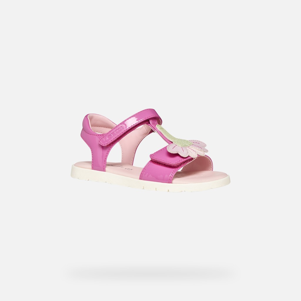 Open sandals SANDAL JOYFOOT GIRL Fuchsia/White - image number 2 | GEOX