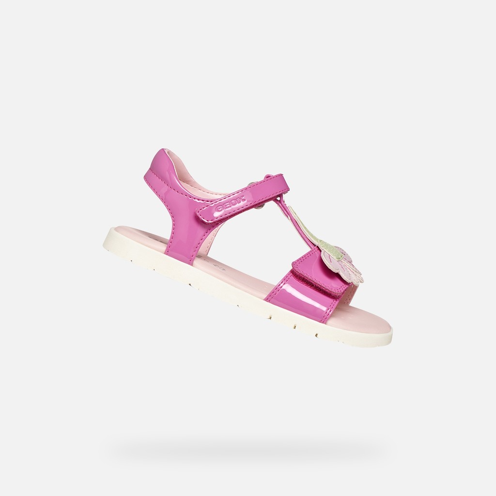 Open sandals SANDAL JOYFOOT GIRL Fuchsia/White - image number 0 | GEOX