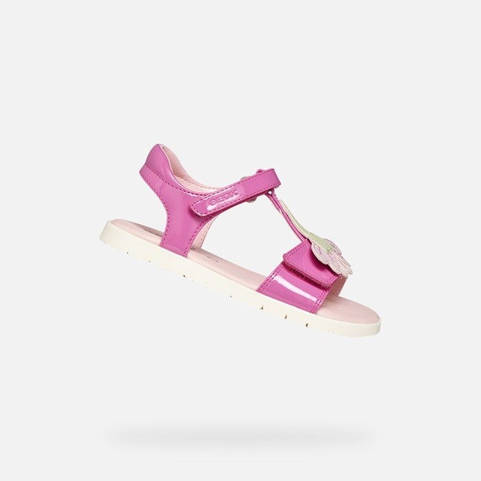 Open sandals SANDAL JOYFOOT GIRL Fuchsia/White | GEOX