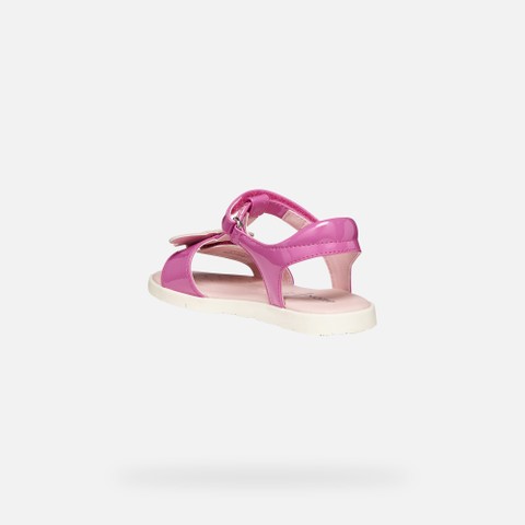 Open sandals SANDAL JOYFOOT GIRL Fuchsia/White - image number 3 | GEOX