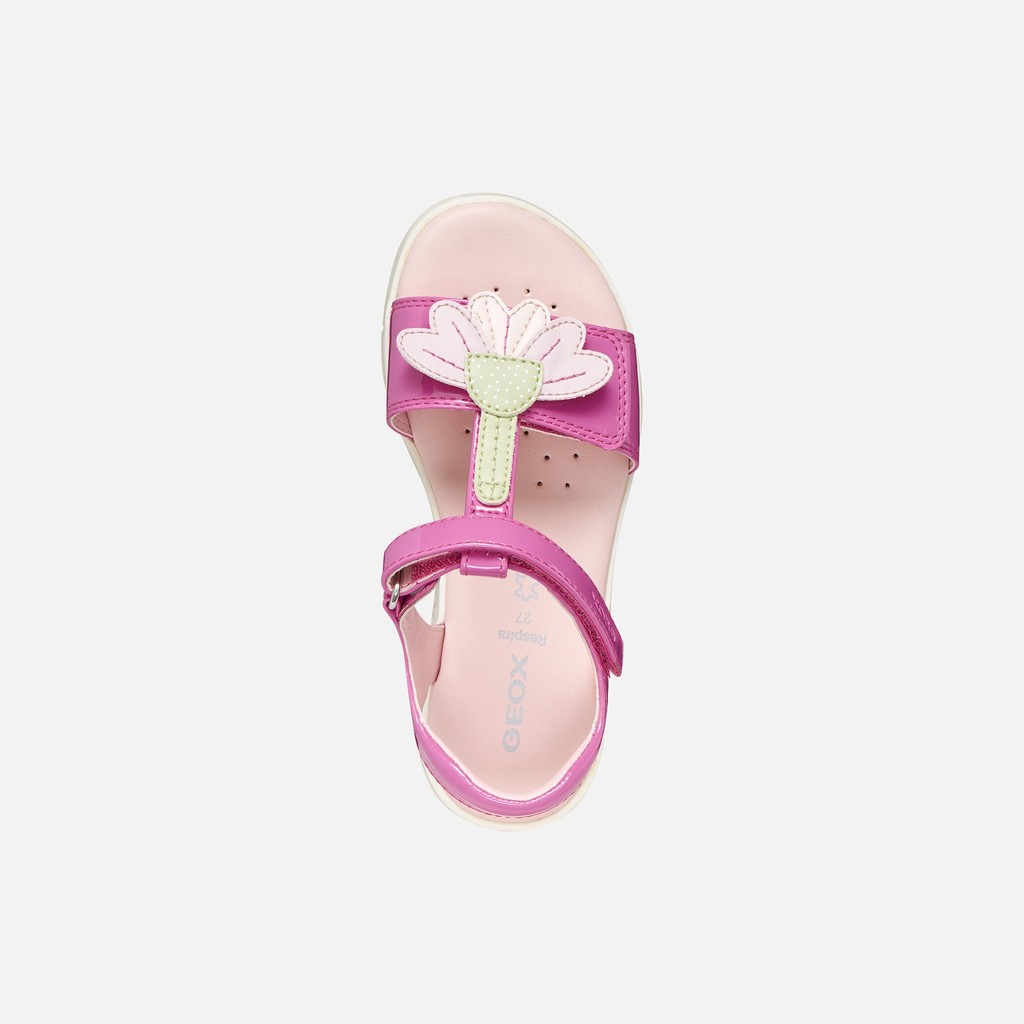 Open sandals SANDAL JOYFOOT GIRL Fuchsia/White - image number 5 | GEOX