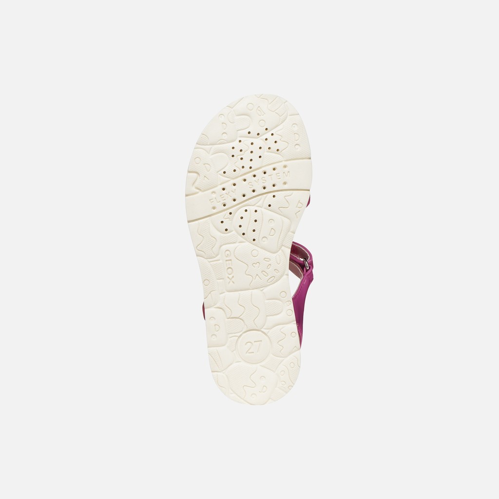 Open sandals SANDAL JOYFOOT GIRL Fuchsia/White - image number 6 | GEOX