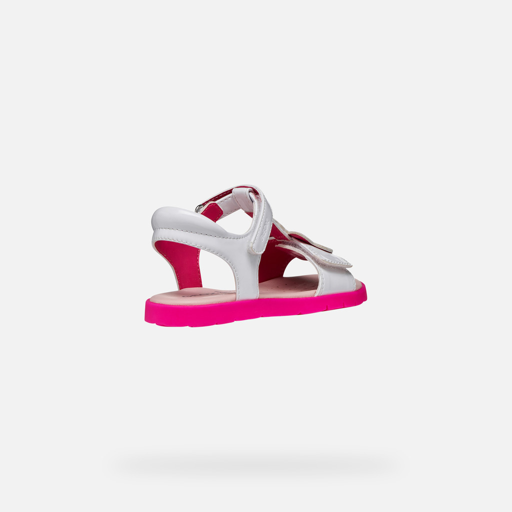 Open sandals SANDAL JOYFOOT GIRL White/Fluo Fuchsia - image number 4 | GEOX