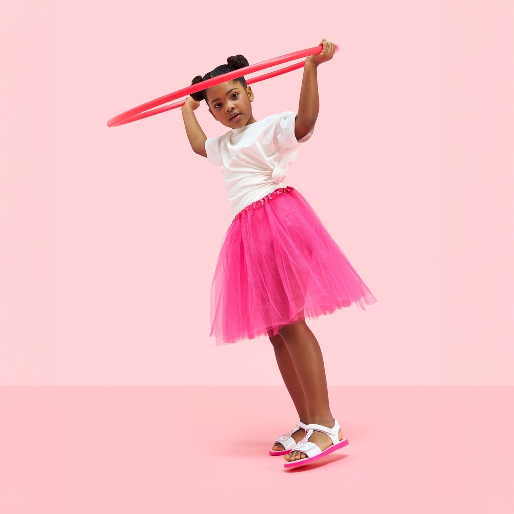 Sandales ouvertes SANDAL JOYFOOT FILLE Blanc/Fuchsia fluo - image number 4 | GEOX