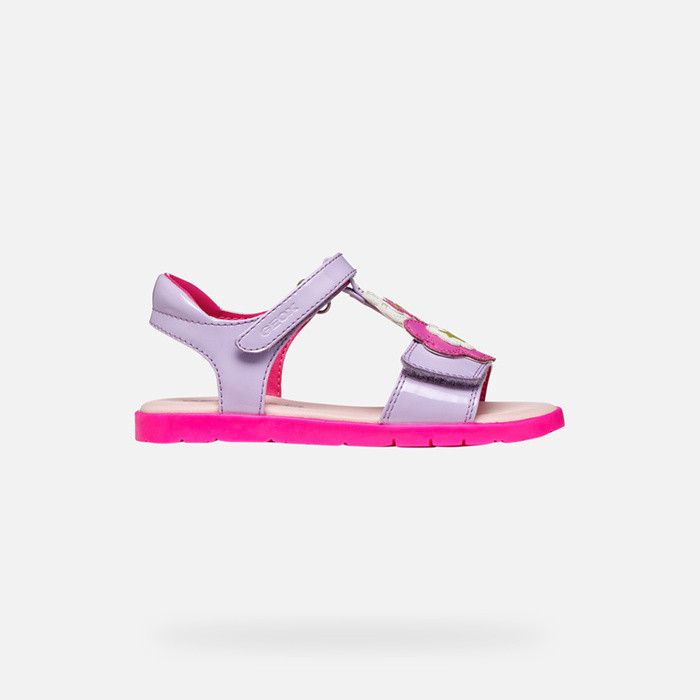 Sandales ouvertes SANDAL JOYFOOT FILLE Lilas/Fuchsia fluo | GEOX