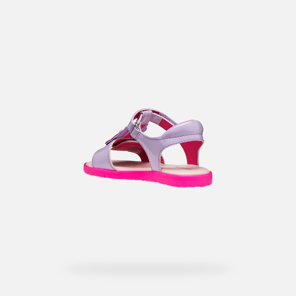 Open sandals SANDAL JOYFOOT GIRL Lilac/Fluo fuchsia - image number 3 | GEOX