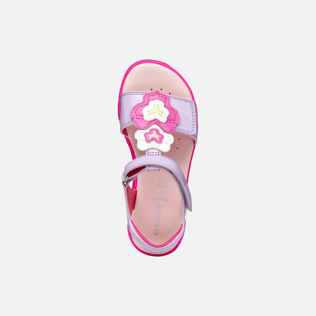 Open sandals SANDAL JOYFOOT GIRL Lilac/Fluo fuchsia - image number 5 | GEOX