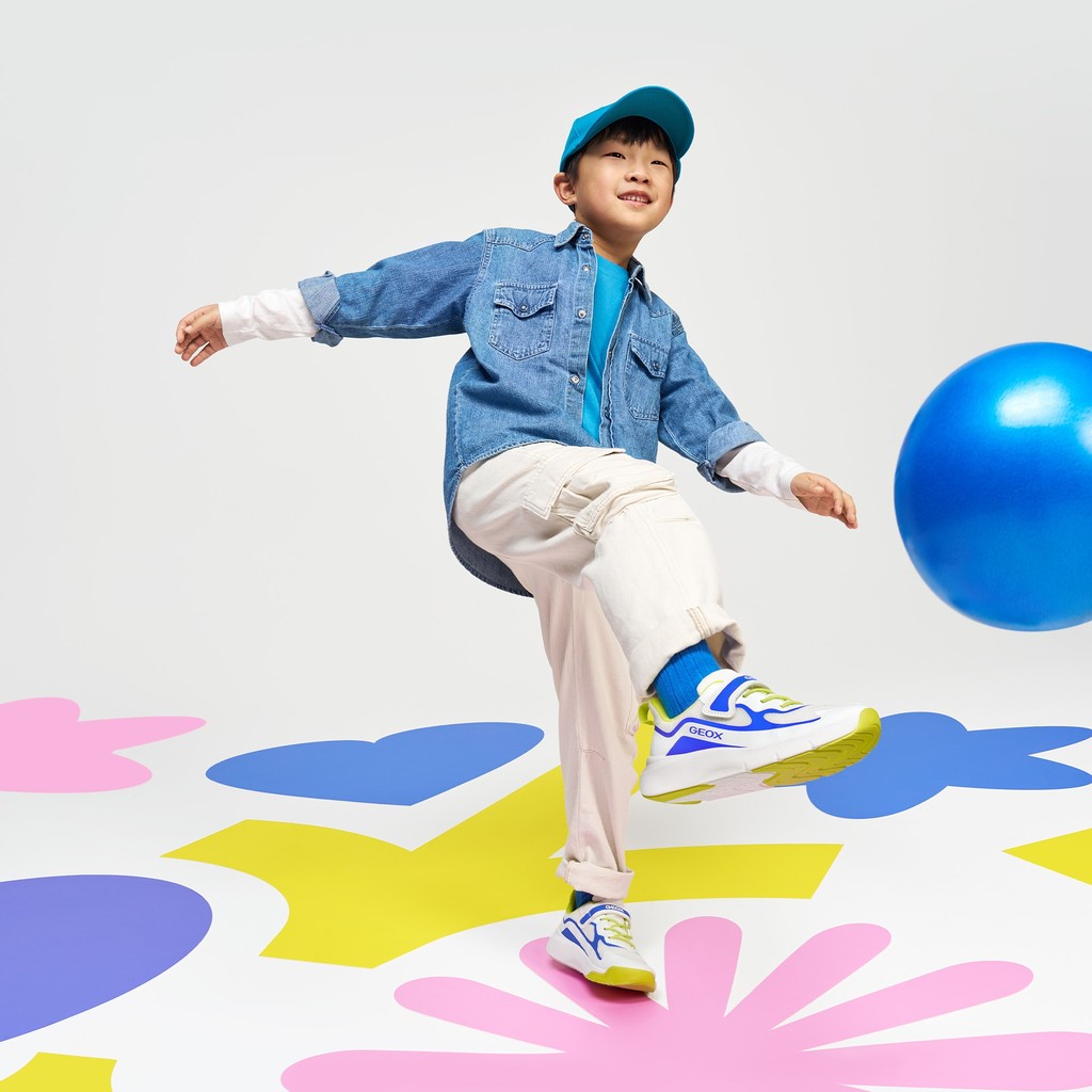 Low top sneakers PRO-RAN BOY White/Royal - image number 1 | GEOX