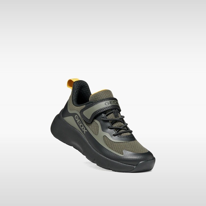 Velcro shoes PRO-RAN JUNIOR Dark Green/Black | GEOX