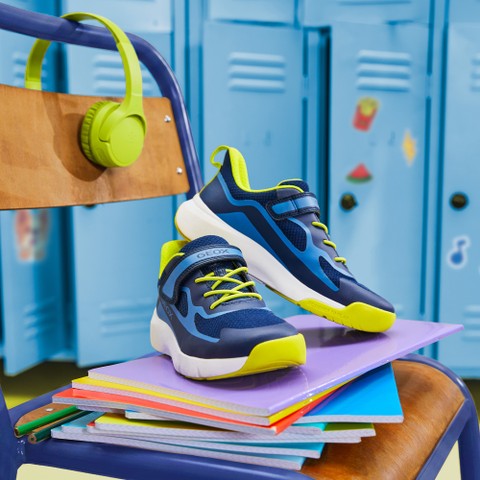 Chaussures bout renforc&eacute; PRO-RAN JUNIOR Bleu marine/Bleu clair - image number 11 | GEOX