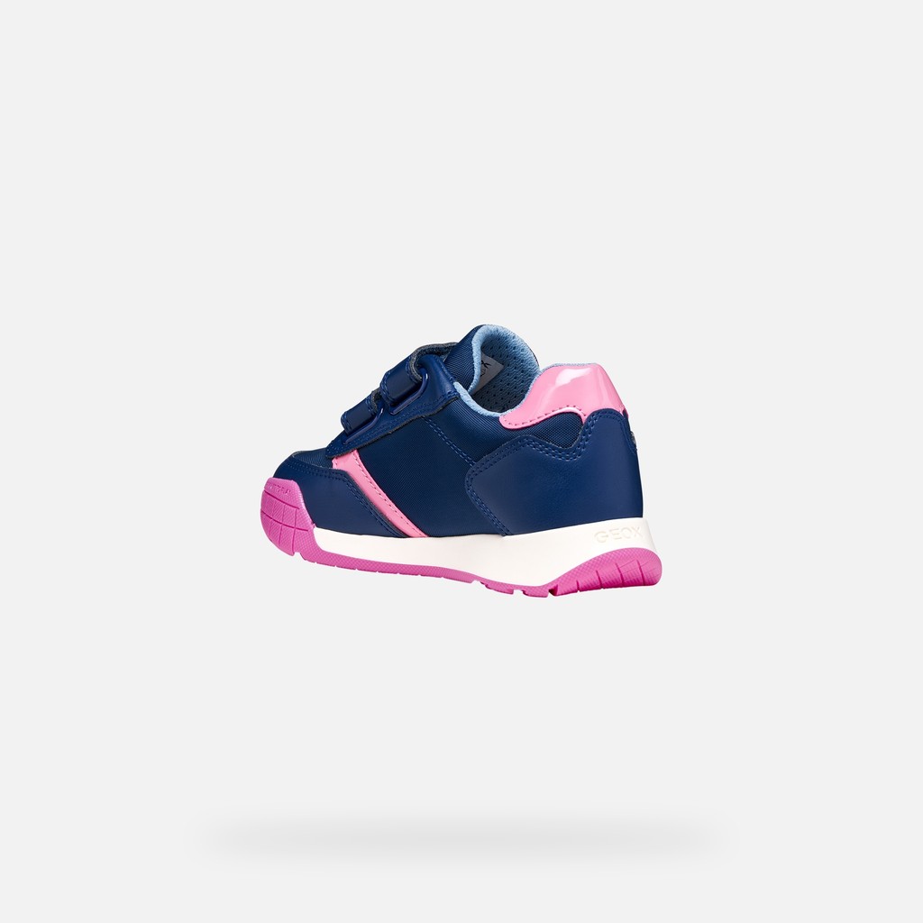 Zapatos con velcro RANN-E NI&Ntilde;A Azul royal oscuro/Rosa - image number 3 | GEOX