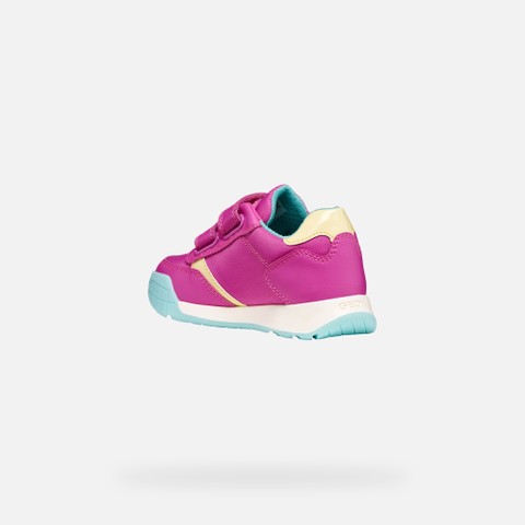 Chaussures à scratch RANN-E FILLE Fuchsia/Jaune clair - image number 3 | GEOX