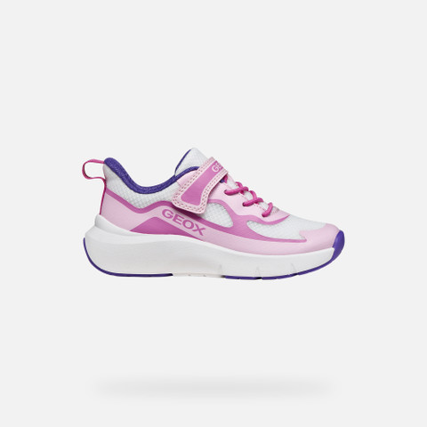 Low top sneakers PRO-RAN JUNIOR Pink/White - image number 1 | GEOX