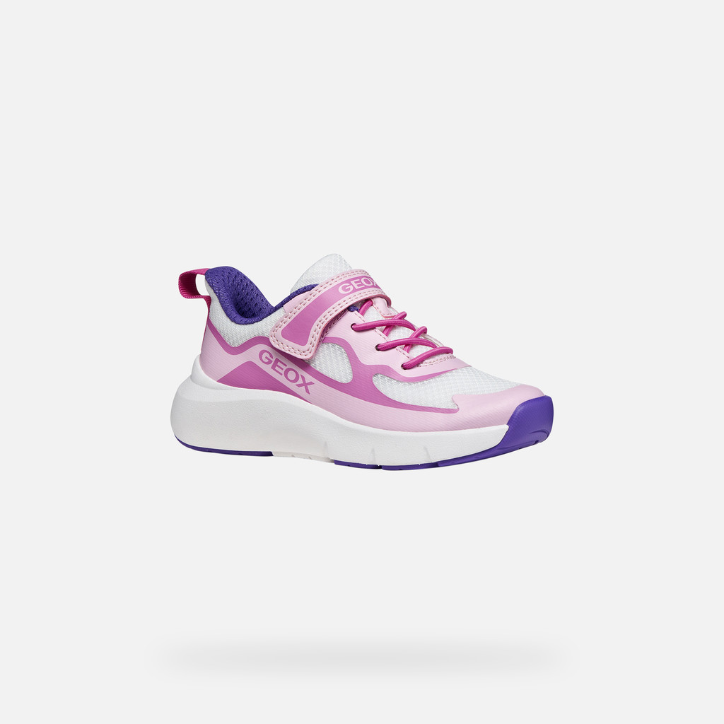 Low top sneakers PRO-RAN JUNIOR Pink/White - image number 2 | GEOX