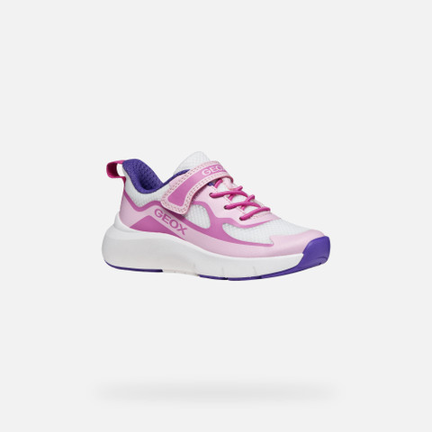Low top sneakers PRO-RAN JUNIOR Pink/White - image number 2 | GEOX