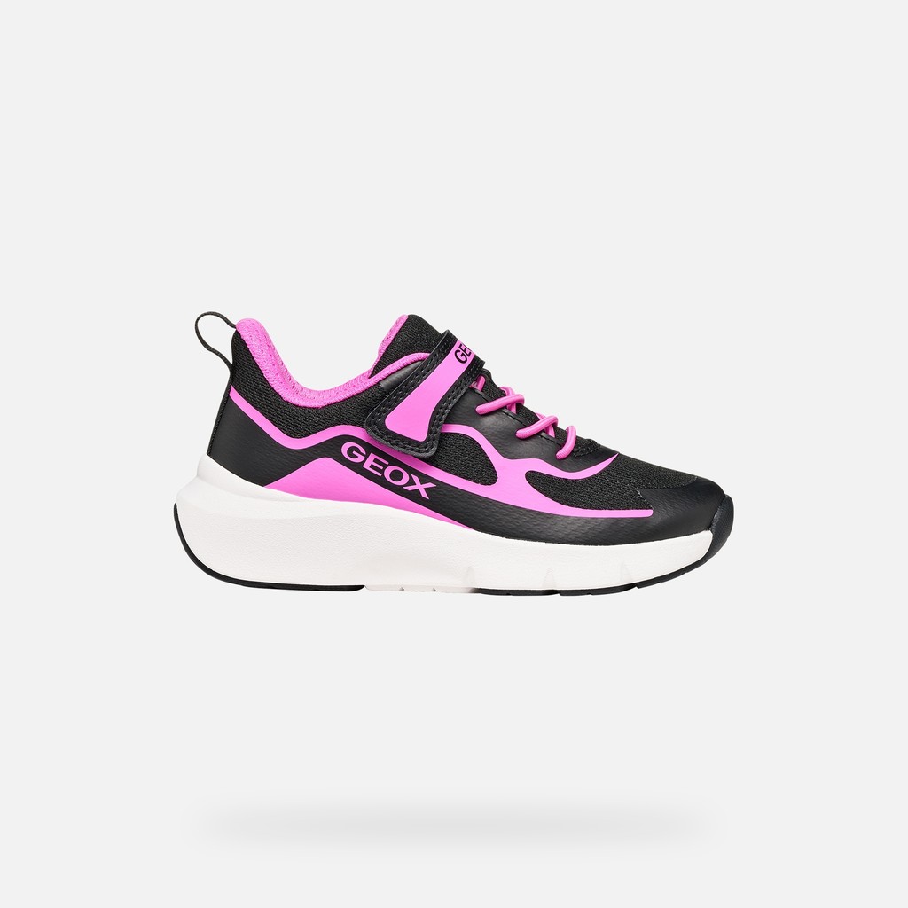 Sneakers met versterkte neus PRO-RAN JUNIOR Zwart/Fuchsia - image number 1 | GEOX