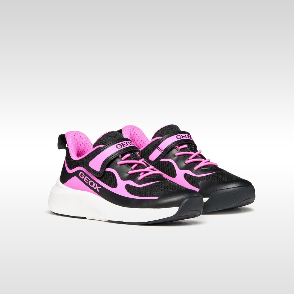 Chaussures bout renforc&eacute; PRO-RAN JUNIOR Noir/Fuchsia - image number 7 | GEOX