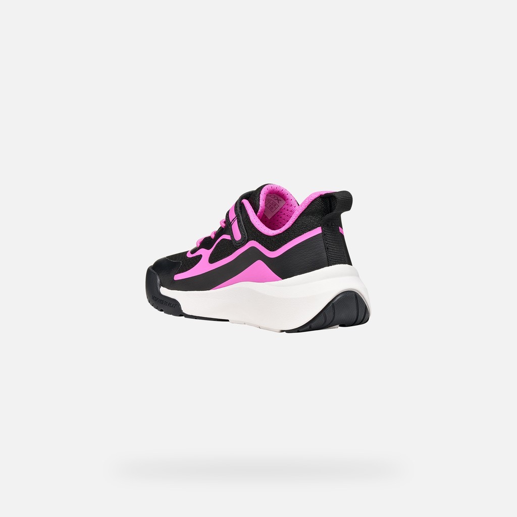 Sneakers met versterkte neus PRO-RAN JUNIOR Zwart/Fuchsia - image number 3 | GEOX