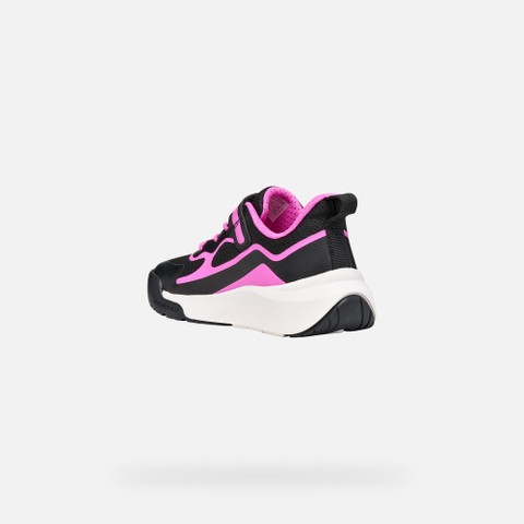 Sneakers met versterkte neus PRO-RAN JUNIOR Zwart/Fuchsia - image number 3 | GEOX