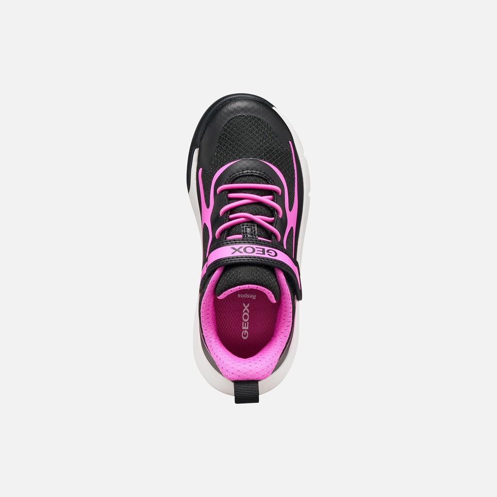 Sneakers met versterkte neus PRO-RAN JUNIOR Zwart/Fuchsia - image number 5 | GEOX