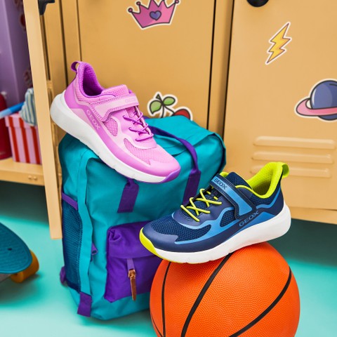 Chaussures bout renforc&eacute; PRO-RAN JUNIOR Rose fonc&eacute; - image number 11 | GEOX