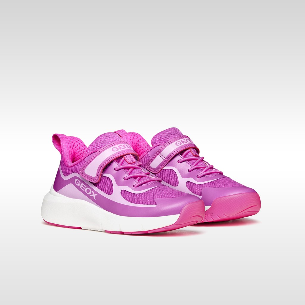 Hard toe sneakers PRO-RAN JUNIOR Purple/Fluo Fuchsia - image number 7 | GEOX