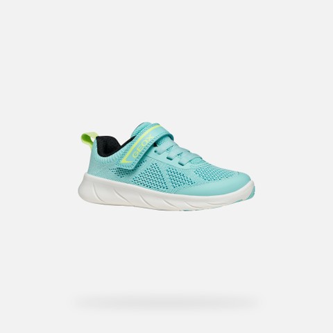 Canvas sneakers FOOT-RUN GIRL Watersea/Acid green - image number 2 | GEOX