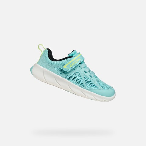 Canvas sneakers FOOT-RUN GIRL Watersea/Acid green | GEOX