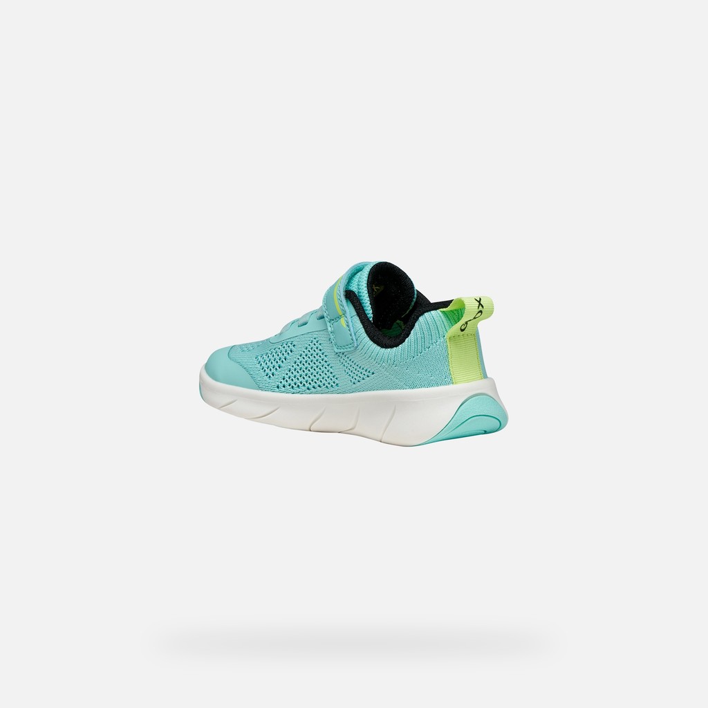 Canvas sneakers FOOT-RUN GIRL Watersea/Acid green - image number 3 | GEOX