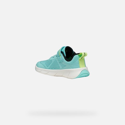 Canvas sneakers FOOT-RUN GIRL Watersea/Acid green - image number 3 | GEOX