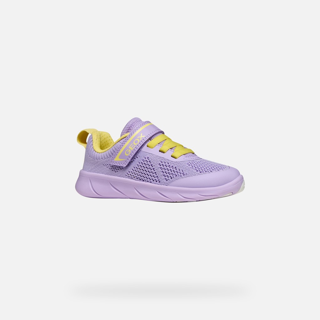 Canvas sneakers FOOT-RUN GIRL Lilac/Light Yellow - image number 3 | GEOX