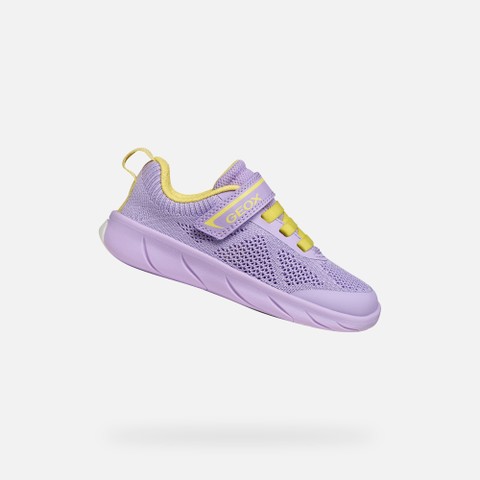 Canvas sneakers FOOT-RUN GIRL Lilac/Light Yellow - image number 0 | GEOX