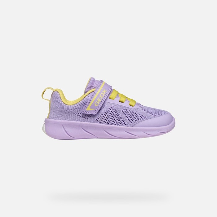 Canvas sneakers FOOT-RUN GIRL Lilac/Light Yellow | GEOX
