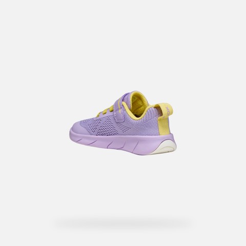 Canvas sneakers FOOT-RUN GIRL Lilac/Light Yellow - image number 4 | GEOX
