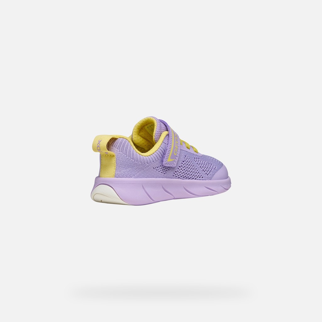Canvas sneakers FOOT-RUN GIRL Lilac/Light Yellow - image number 5 | GEOX