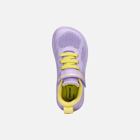 Canvas sneakers FOOT-RUN GIRL Lilac/Light Yellow - image number 6 | GEOX