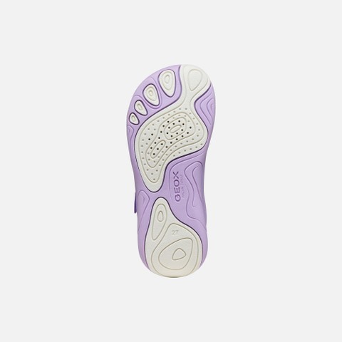 Canvas sneakers FOOT-RUN GIRL Lilac/Light Yellow - image number 7 | GEOX