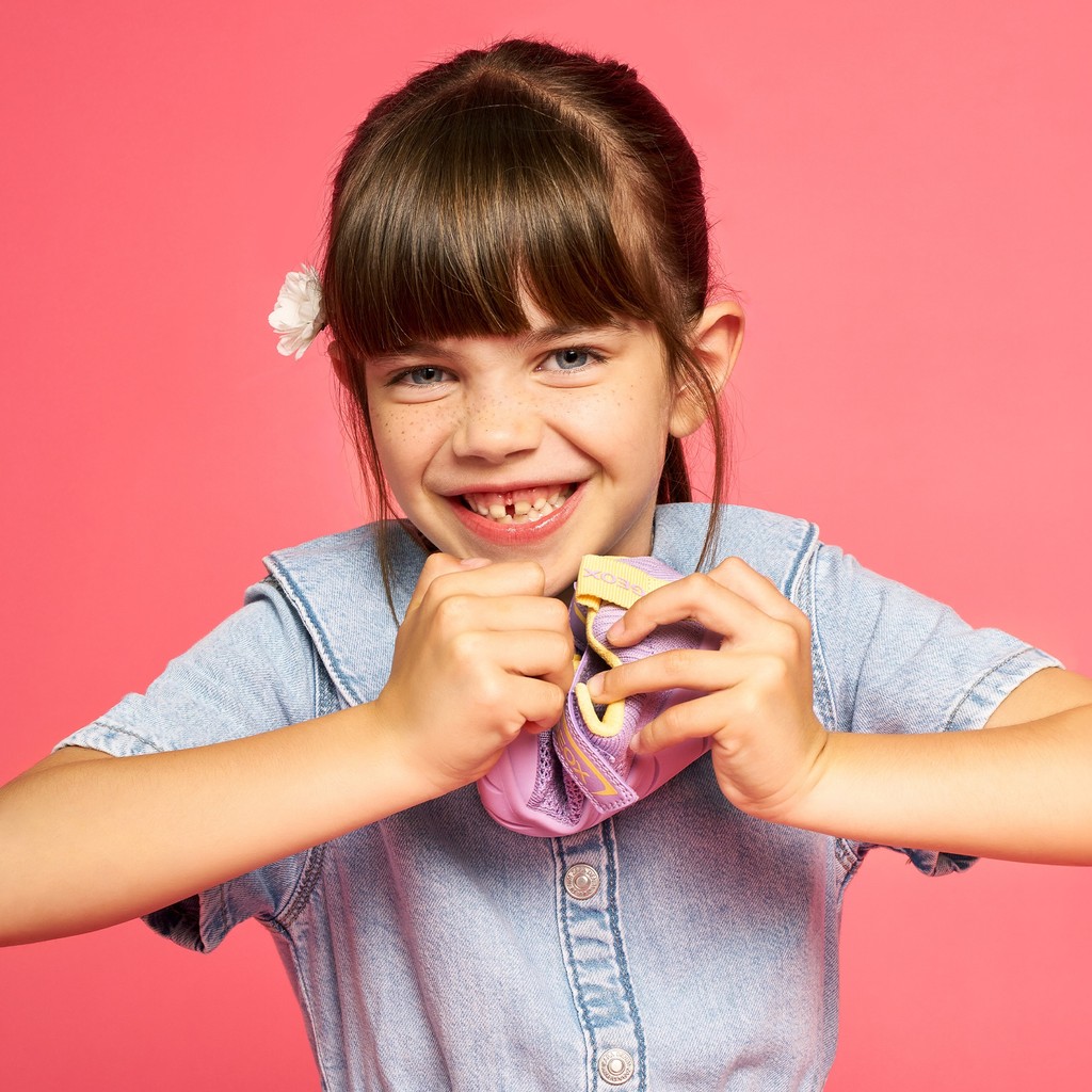 Canvas sneakers FOOT-RUN GIRL Lilac/Light Yellow - image number 1 | GEOX